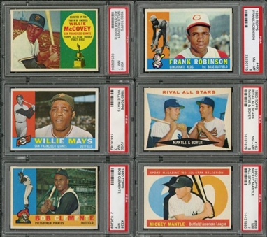1960 Topps High Grade Complete Set (572) Including 217 PSA NM 7 to PSA NM-MT 8 Examples! 